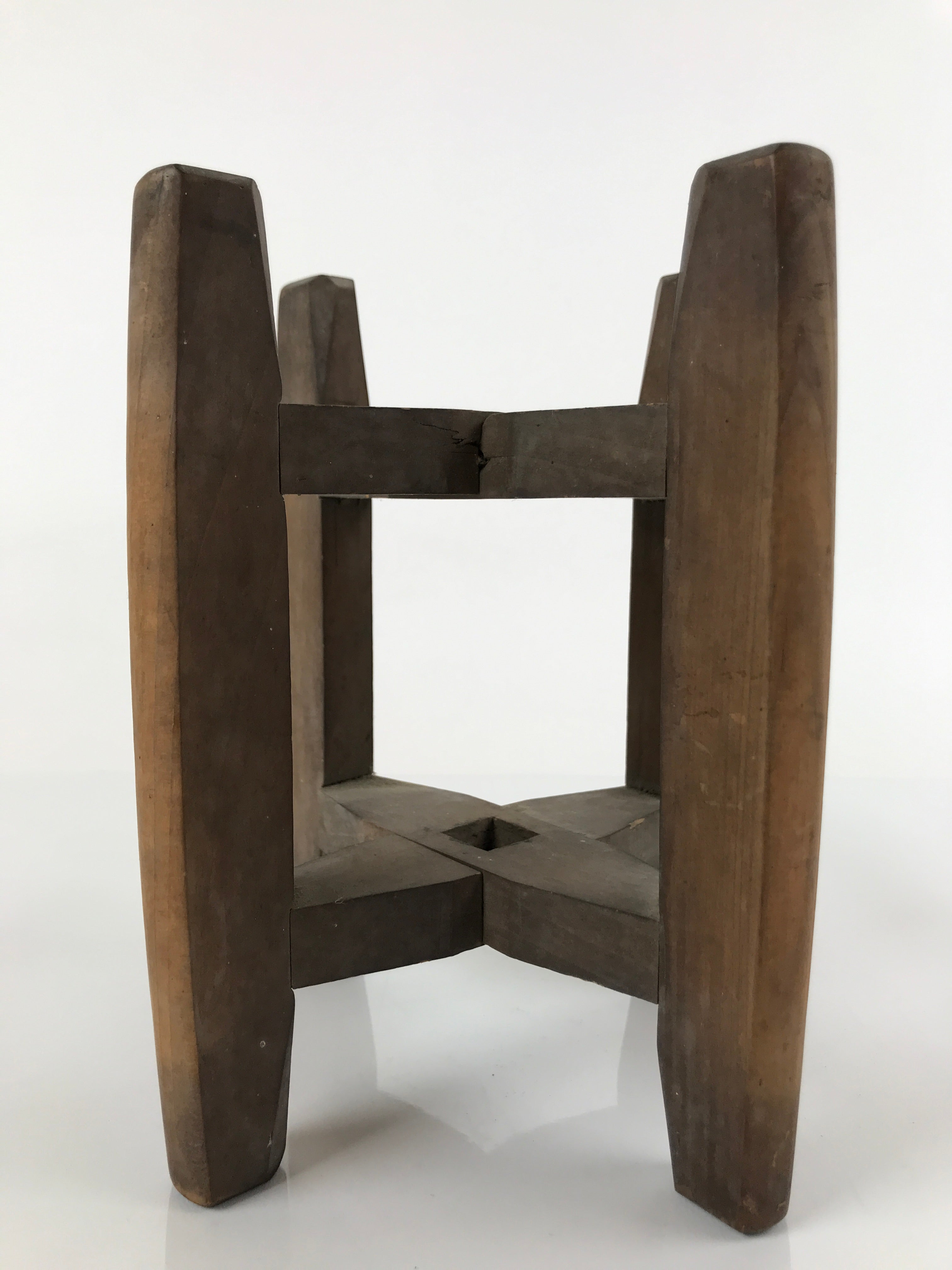 Japanese Wooden Silk Thread Spool Itomaki Vtg Bobbin Frame Spinning Wheel JK678