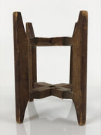 Japanese Wooden Silk Thread Spool Itomaki Vtg Bobbin Frame Spinning Wheel JK679