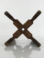 Japanese Wooden Silk Thread Spool Itomaki Vtg Bobbin Frame Spinning Wheel JK679