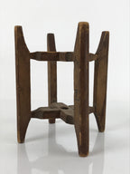 Japanese Wooden Silk Thread Spool Itomaki Vtg Bobbin Frame Spinning Wheel JK679