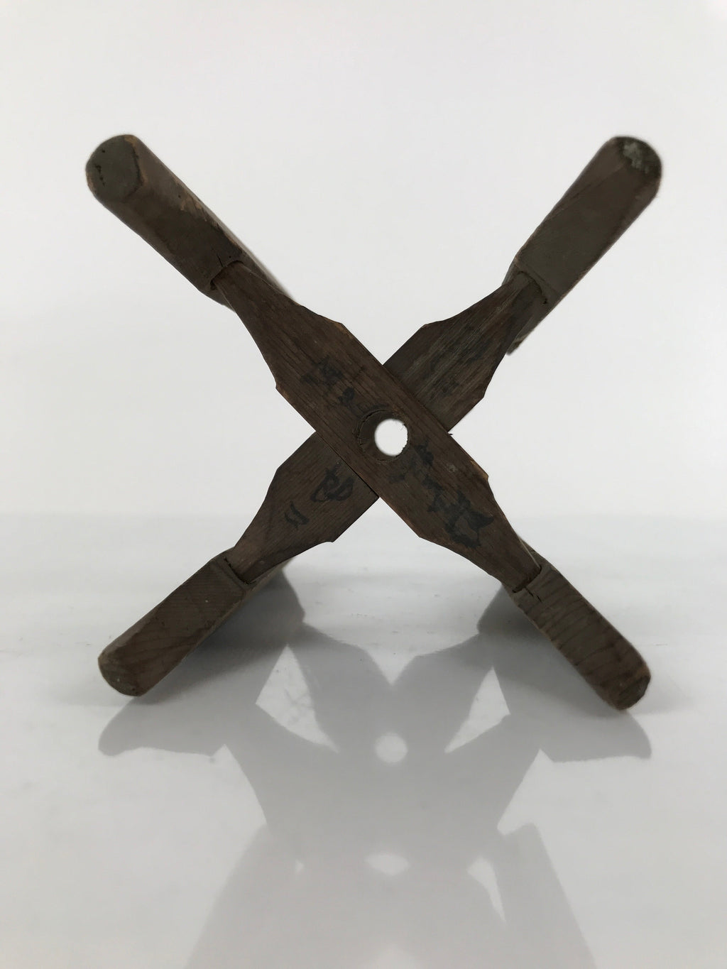 Japanese Wooden Silk Thread Spool Itomaki Vtg Bobbin Frame Spinning Wheel JK680