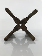 Japanese Wooden Silk Thread Spool Itomaki Vtg Bobbin Frame Spinning Wheel JK680