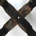 Japanese Wooden Silk Thread Spool Itomaki Vtg Bobbin Frame Spinning Wheel JK816