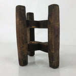 Japanese Wooden Silk Thread Spool Itomaki Vtg Bobbin Frame Spinning Wheel JK816