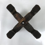 Japanese Wooden Silk Thread Spool Itomaki Vtg Bobbin Frame Spinning Wheel JK816