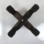 Japanese Wooden Silk Thread Spool Itomaki Vtg Bobbin Frame Spinning Wheel JK816