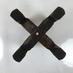 Japanese Wooden Silk Thread Spool Itomaki Vtg Bobbin Frame Spinning Wheel JK816