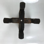 Japanese Wooden Silk Thread Spool Itomaki Vtg Bobbin Frame Spinning Wheel JK816