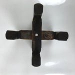 Japanese Wooden Silk Thread Spool Itomaki Vtg Bobbin Frame Spinning Wheel JK816