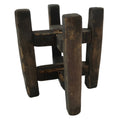 Japanese Wooden Silk Thread Spool Itomaki Vtg Bobbin Frame Spinning Wheel JK816