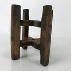 Japanese Wooden Silk Thread Spool Itomaki Vtg Bobbin Frame Spinning Wheel JK817