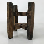 Japanese Wooden Silk Thread Spool Itomaki Vtg Bobbin Frame Spinning Wheel JK817