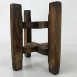 Japanese Wooden Silk Thread Spool Itomaki Vtg Bobbin Frame Spinning Wheel JK817