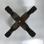 Japanese Wooden Silk Thread Spool Itomaki Vtg Bobbin Frame Spinning Wheel JK817