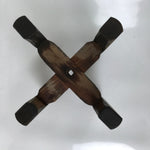 Japanese Wooden Silk Thread Spool Itomaki Vtg Bobbin Frame Spinning Wheel JK817