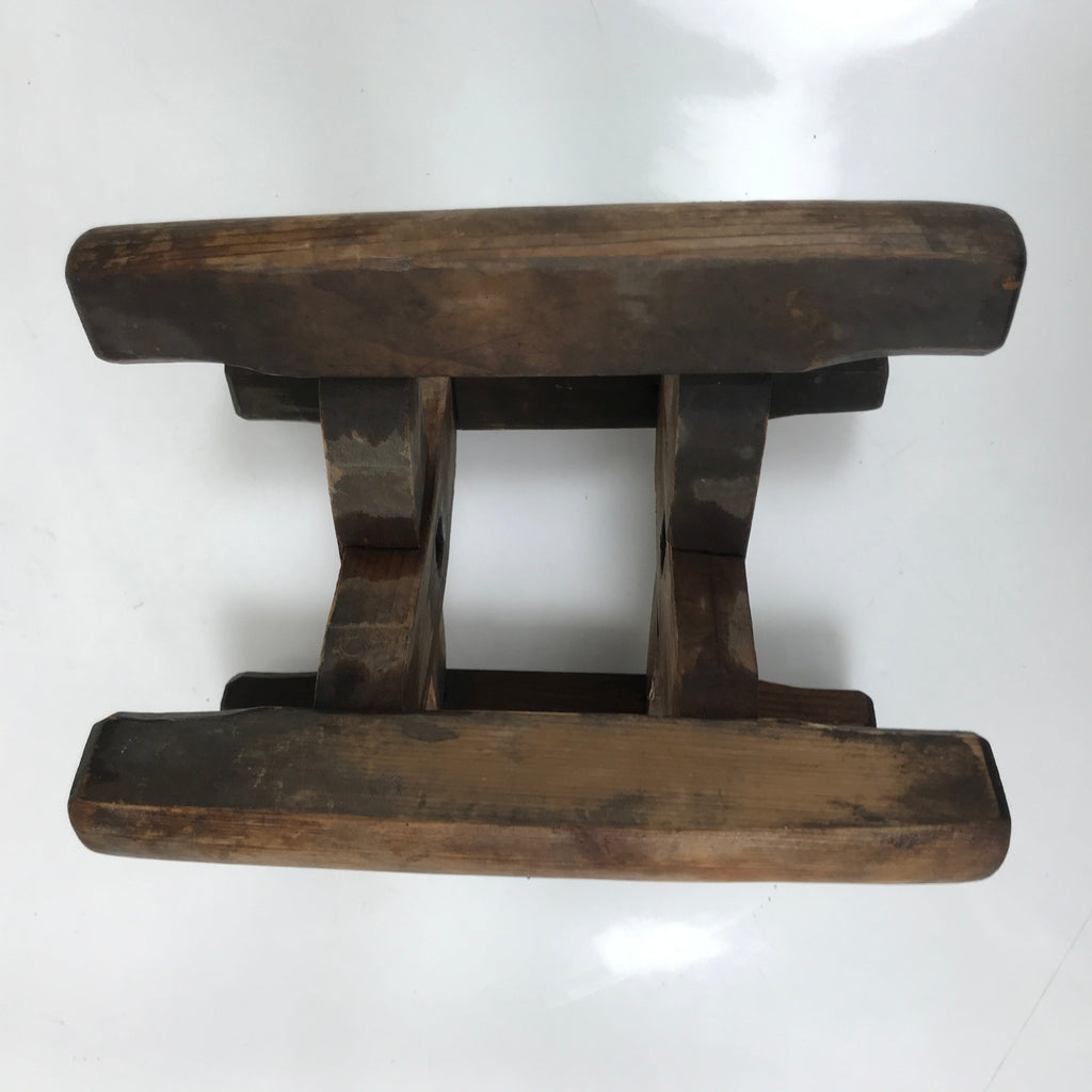 Japanese Wooden Silk Thread Spool Itomaki Vtg Bobbin Frame Spinning Wheel JK817