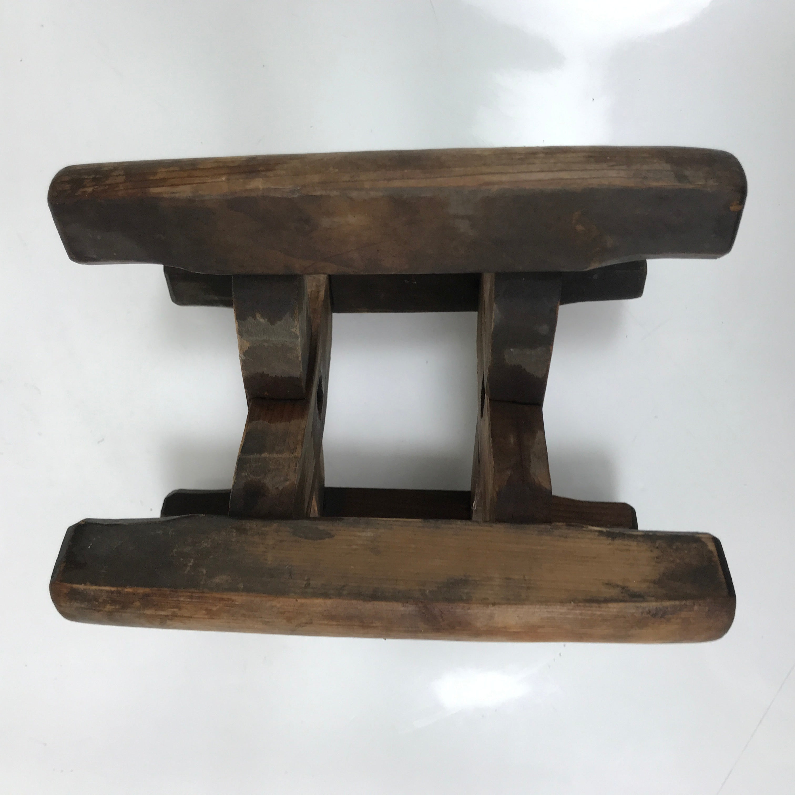 Japanese Wooden Silk Thread Spool Itomaki Vtg Bobbin Frame Spinning Wheel JK817