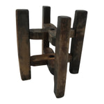 Japanese Wooden Silk Thread Spool Itomaki Vtg Bobbin Frame Spinning Wheel JK817