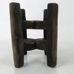Japanese Wooden Silk Thread Spool Itomaki Vtg Bobbin Frame Spinning Wheel JK818