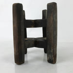 Japanese Wooden Silk Thread Spool Itomaki Vtg Bobbin Frame Spinning Wheel JK818