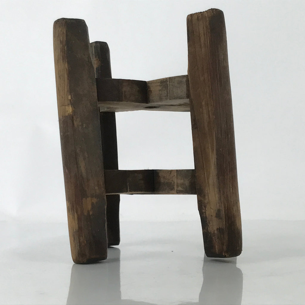 Japanese Wooden Silk Thread Spool Itomaki Vtg Bobbin Frame Spinning Wheel JK819
