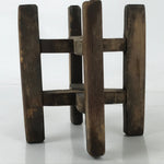 Japanese Wooden Silk Thread Spool Itomaki Vtg Bobbin Frame Spinning Wheel JK819