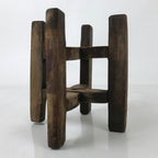 Japanese Wooden Silk Thread Spool Itomaki Vtg Bobbin Frame Spinning Wheel JK819