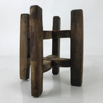 Japanese Wooden Silk Thread Spool Itomaki Vtg Bobbin Frame Spinning Wheel JK819