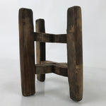 Japanese Wooden Silk Thread Spool Itomaki Vtg Bobbin Frame Spinning Wheel JK819