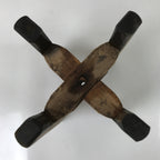 Japanese Wooden Silk Thread Spool Itomaki Vtg Bobbin Frame Spinning Wheel JK819