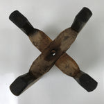 Japanese Wooden Silk Thread Spool Itomaki Vtg Bobbin Frame Spinning Wheel JK819