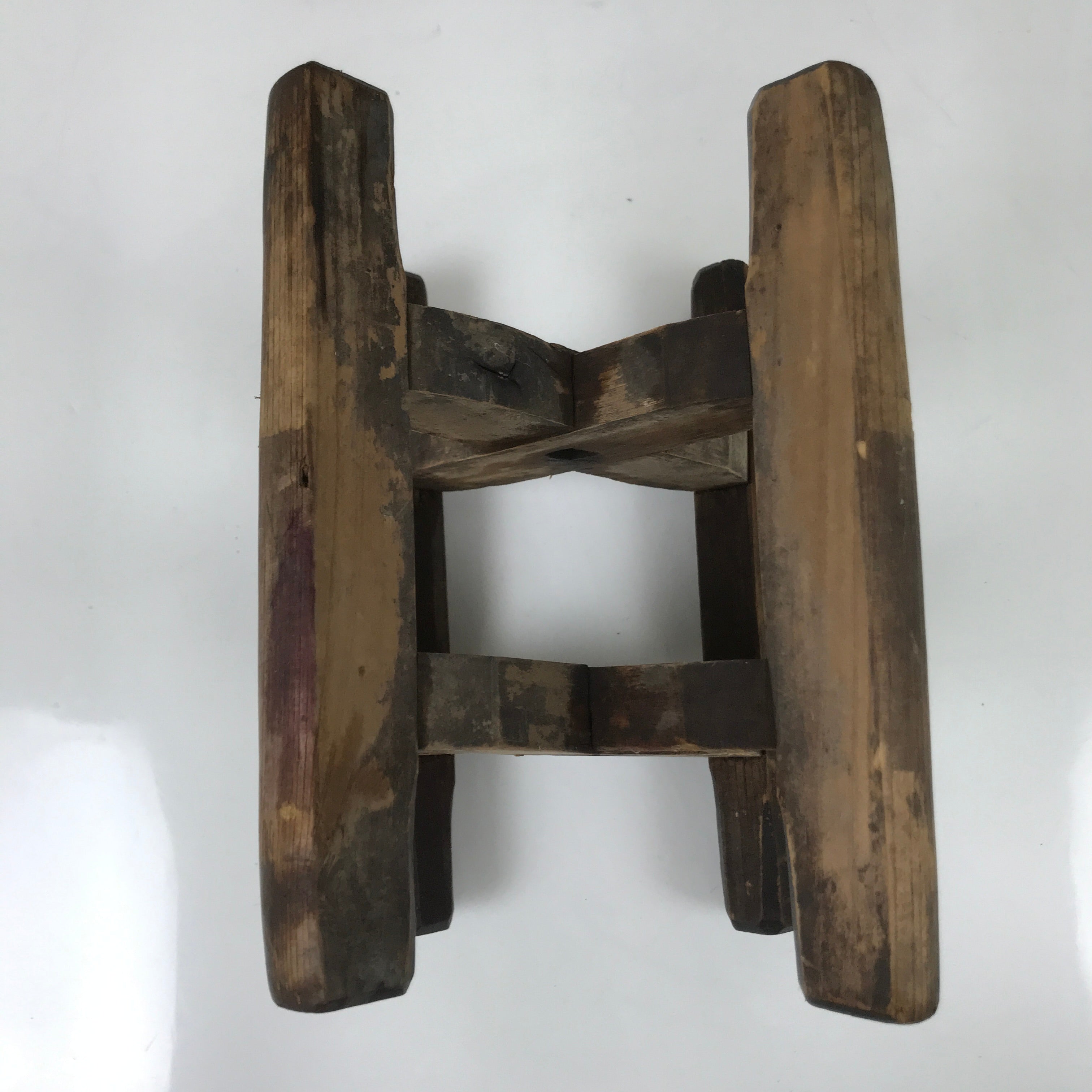 Japanese Wooden Silk Thread Spool Itomaki Vtg Bobbin Frame Spinning Wheel JK819