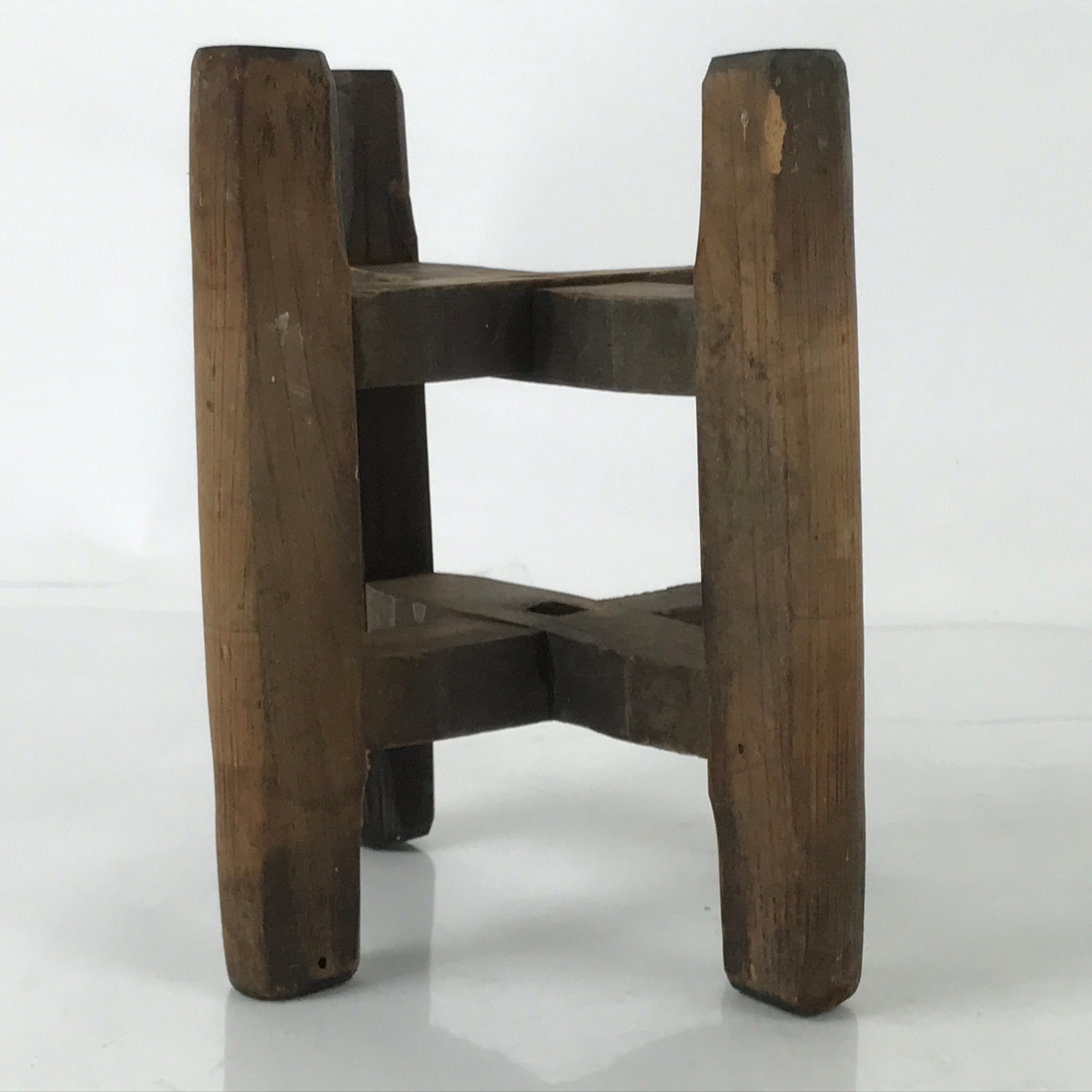Japanese Wooden Silk Thread Spool Itomaki Vtg Bobbin Frame Spinning Wheel JK820