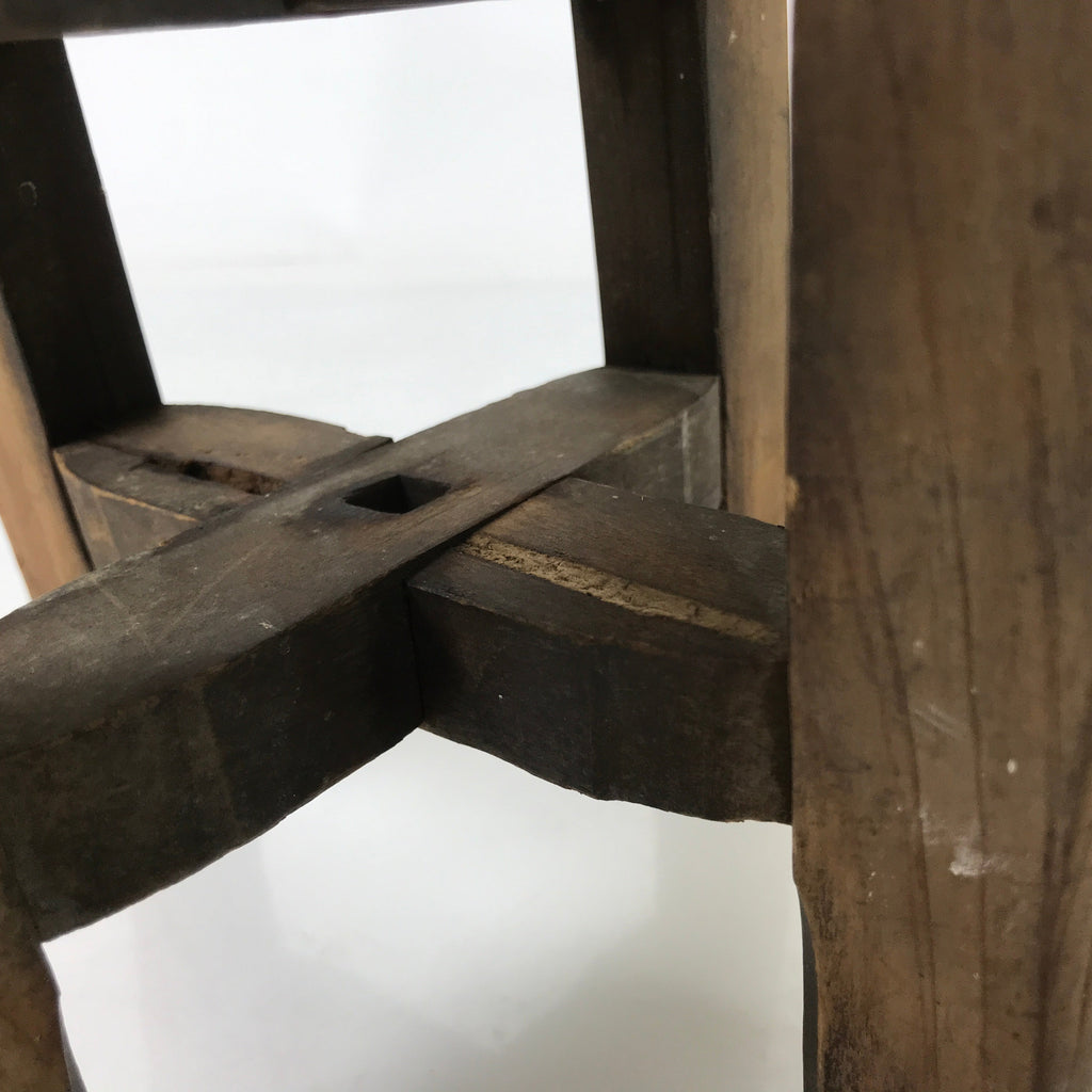 Japanese Wooden Silk Thread Spool Itomaki Vtg Bobbin Frame Spinning Wheel JK820