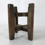 Japanese Wooden Silk Thread Spool Itomaki Vtg Bobbin Frame Spinning Wheel JK821