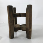 Japanese Wooden Silk Thread Spool Itomaki Vtg Bobbin Frame Spinning Wheel JK821