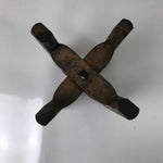 Japanese Wooden Silk Thread Spool Itomaki Vtg Bobbin Frame Spinning Wheel JK821