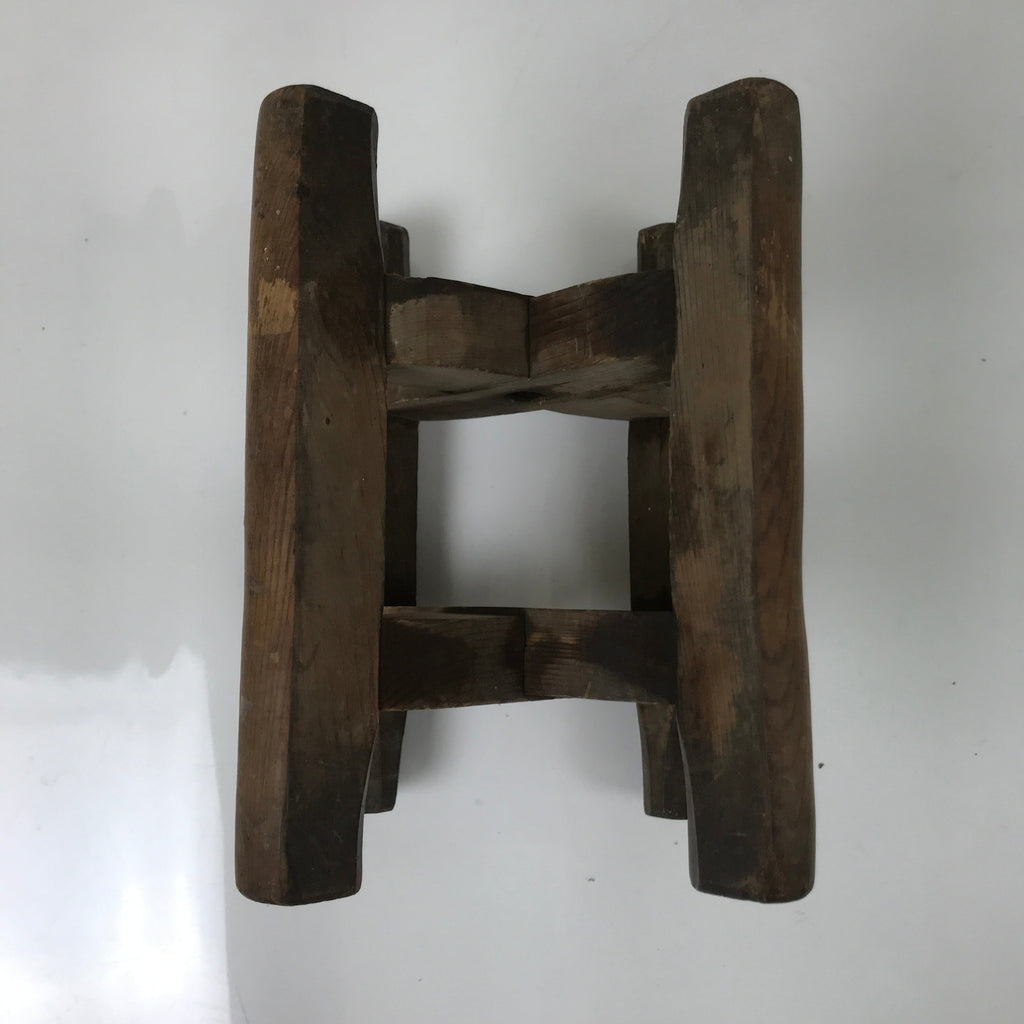 Japanese Wooden Silk Thread Spool Itomaki Vtg Bobbin Frame Spinning Wheel JK821