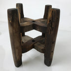 Japanese Wooden Silk Thread Spool Itomaki Vtg Bobbin Frame Spinning Wheel JK822