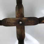 Japanese Wooden Silk Thread Spool Itomaki Vtg Bobbin Frame Spinning Wheel JK822