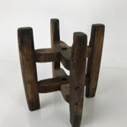 Japanese Wooden Silk Thread Spool Itomaki Vtg Bobbin Frame Spinning Wheel JK822