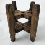 Japanese Wooden Silk Thread Spool Itomaki Vtg Bobbin Frame Spinning Wheel JK822