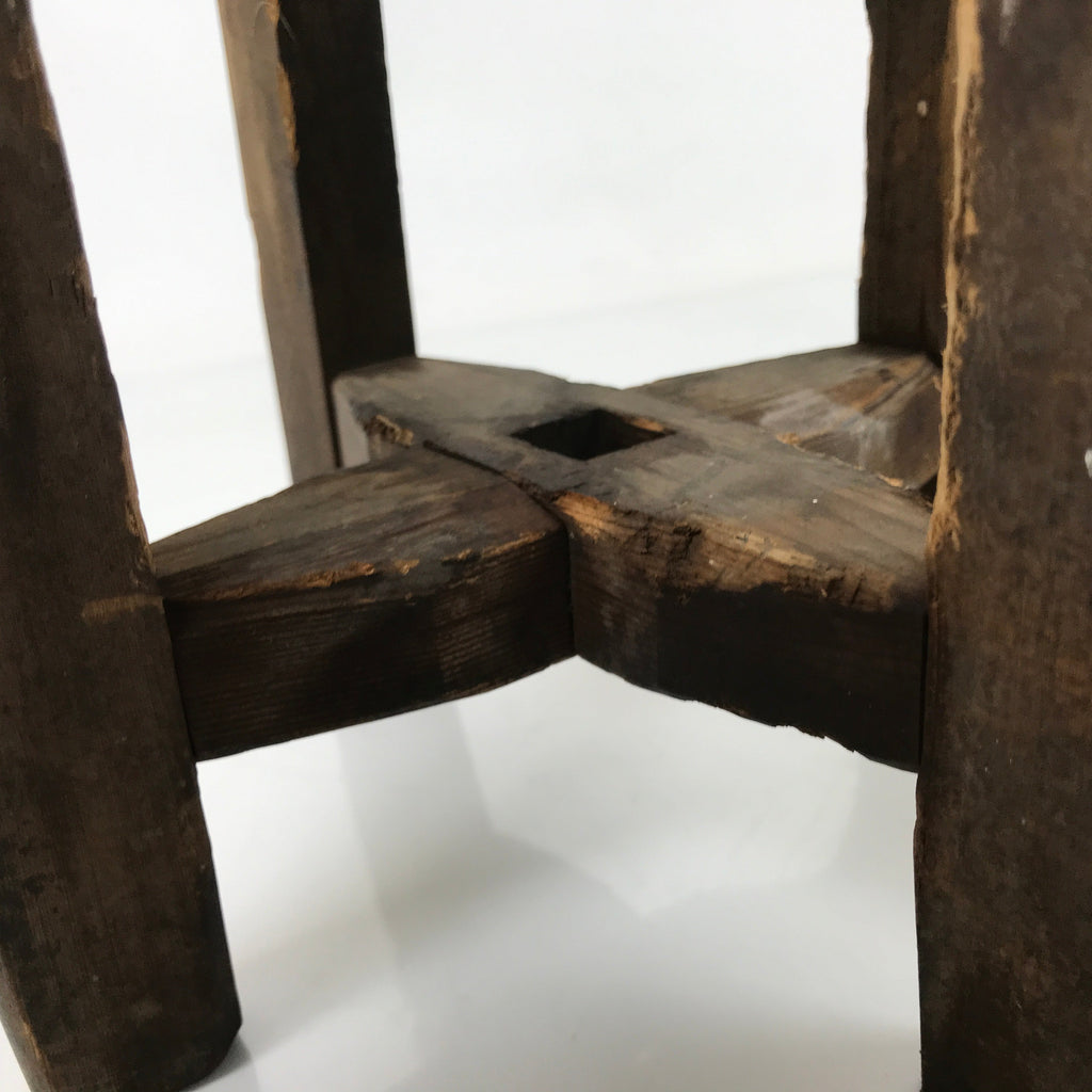 Japanese Wooden Silk Thread Spool Itomaki Vtg Bobbin Frame Spinning Wheel JK823