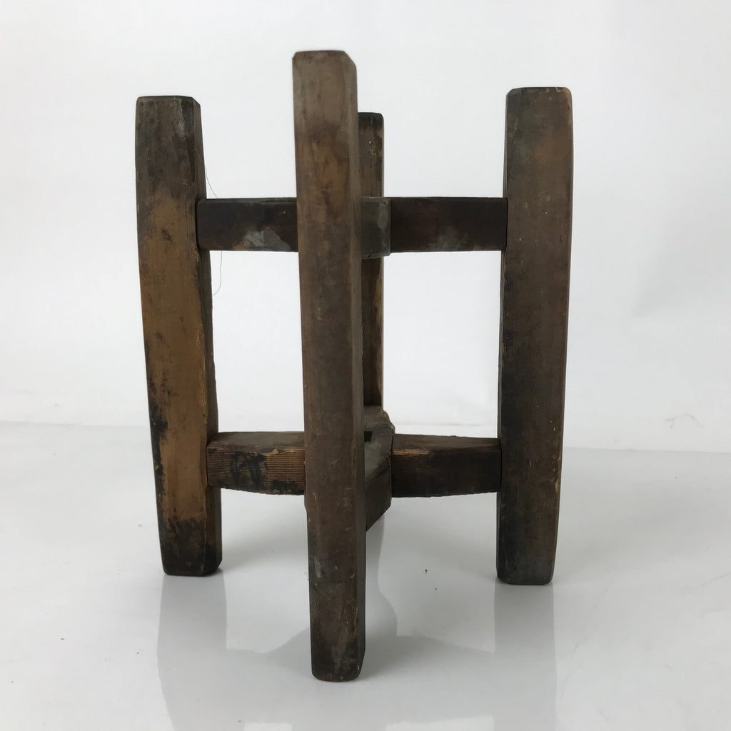 Japanese Wooden Silk Thread Spool Itomaki Vtg Bobbin Frame Spinning Wheel JK823