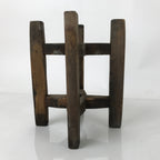 Japanese Wooden Silk Thread Spool Itomaki Vtg Bobbin Frame Spinning Wheel JK823