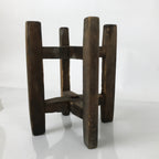 Japanese Wooden Silk Thread Spool Itomaki Vtg Bobbin Frame Spinning Wheel JK823