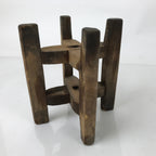 Japanese Wooden Silk Thread Spool Itomaki Vtg Bobbin Frame Spinning Wheel JK824