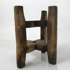 Japanese Wooden Silk Thread Spool Itomaki Vtg Bobbin Frame Spinning Wheel JK824