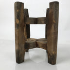 Japanese Wooden Silk Thread Spool Itomaki Vtg Bobbin Frame Spinning Wheel JK824