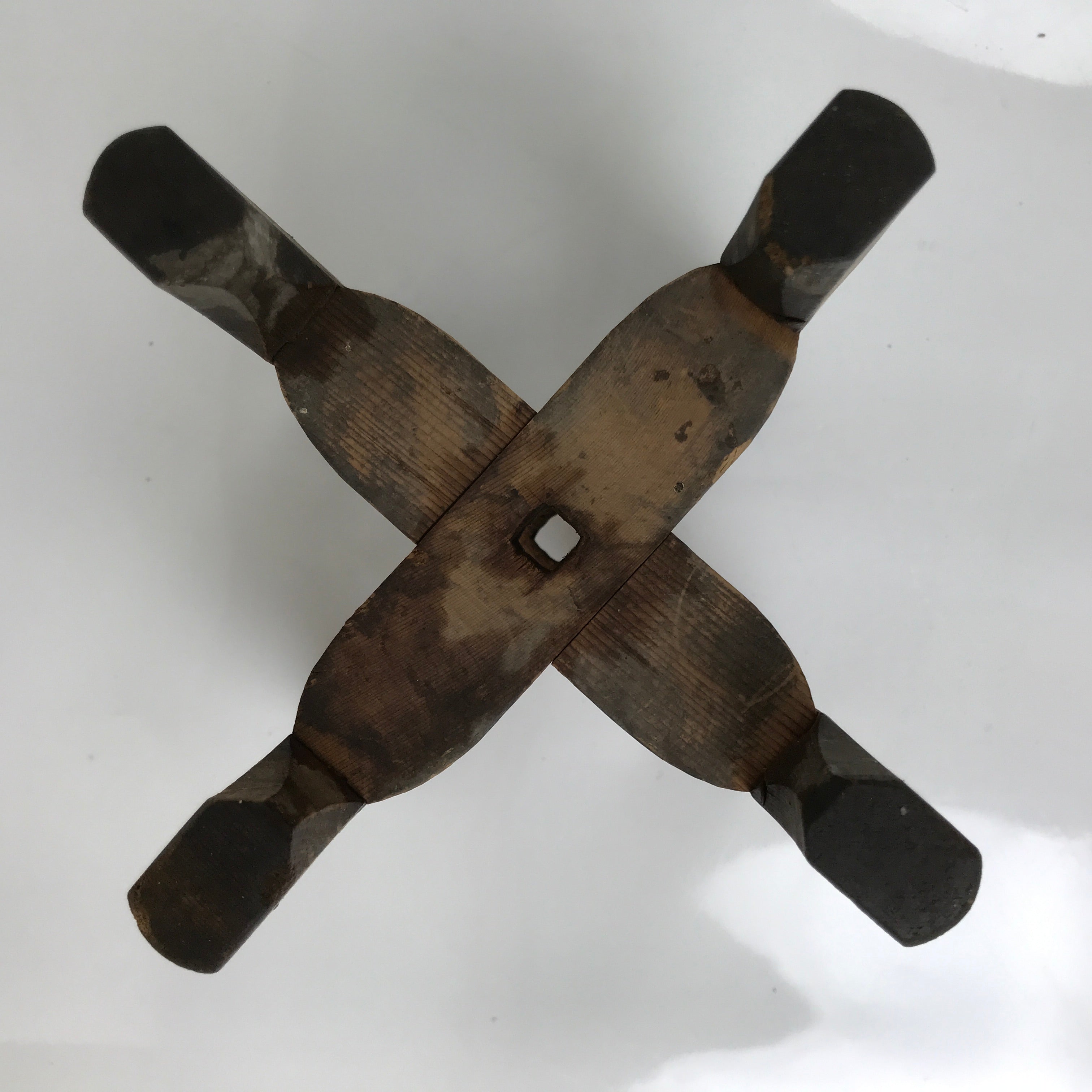 Japanese Wooden Silk Thread Spool Itomaki Vtg Bobbin Frame Spinning Wheel JK824